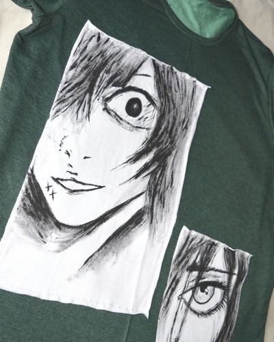 Imagen 4 de 6 de Remera Fallen Parches Oversize Rustico Anime Manga Caustico