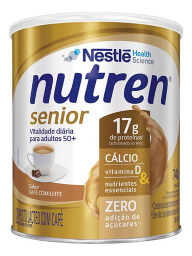 Suplemento Em Pó Nestlé Nutren Senior Em Lata De 740g Sabor Café Com Leite