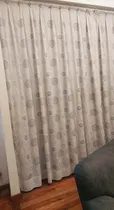 Comprar Cortinas Tela Bordadas 2 Paños Riel Americano. 3x2,5 M Blanco