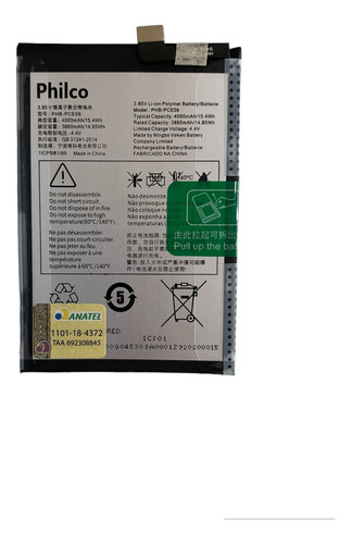 Flex Carga Bateria Philco Hit Max Pcs02 Envio Já Phb-pce06