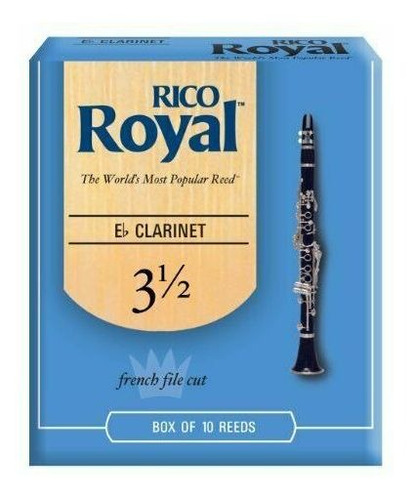 Set De 10 Cañas Para Clarinete Eb, Fuerza 3.5 Rico Royal