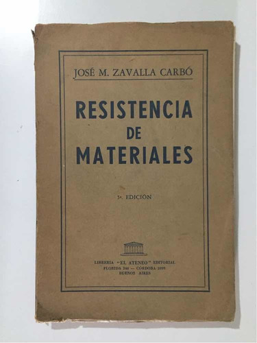 Resistencia De Materiales. J. Zavala. 5ta Ed (Usado)