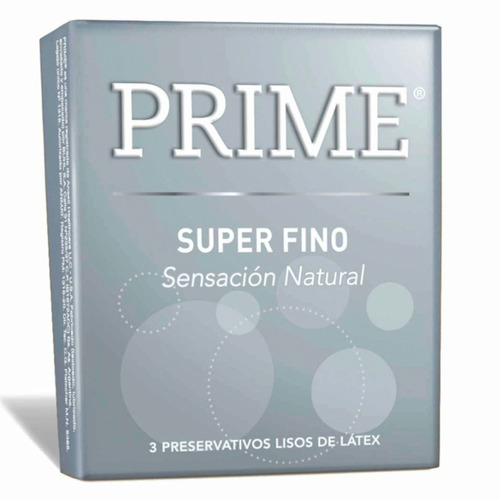 Preservativo Prime Super Fino Sensacion Natural Caja X3u