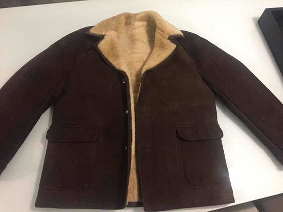 jaqueta de couro com pele de carneiro