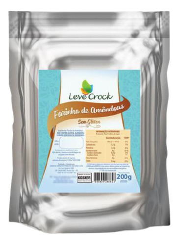 Kit 2x: Farinha De Amêndoas Sem Glúten Leve Crock 200g