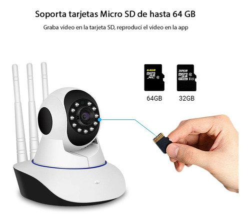 Cámara Seguridad Domo Ip Wifi 1080p Con Movimiento 360 1080p