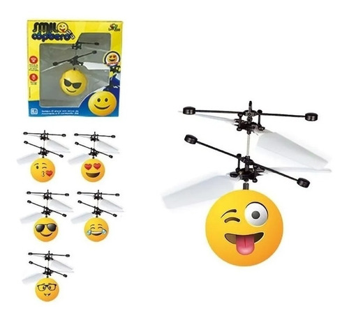 Brinquedo Mini Drone Com Emoji Smile Com Recarga Cabo Usb