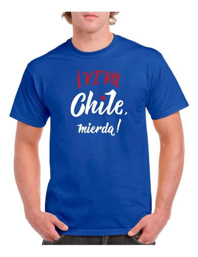 Polera Hombre Estampado Viva Chile!