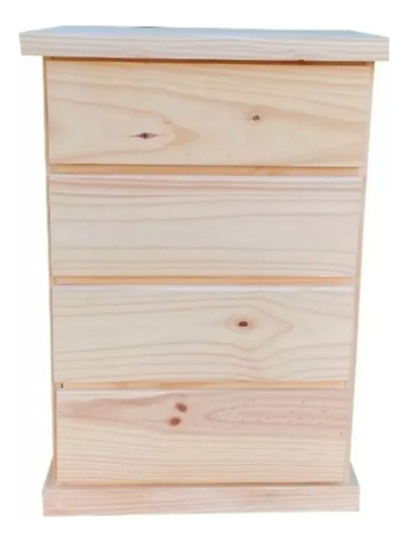 Cajonera Chifonier Madera Pino 4 Cajones 60 X 90   Pinoshow