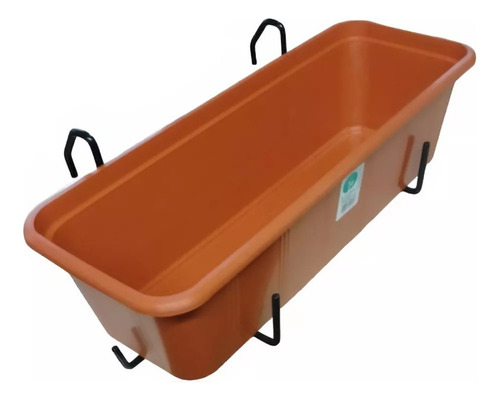 Maceta Jardinera Matri De 60cm + Soporte De 60cm Barro Terracota Verde Negro Blanco Maceta Jardinera Soporte