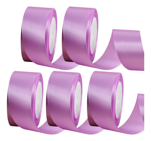 -de 5 Rolos De Fita De Cores De Decoração De Cetim 4 Cm 114-
