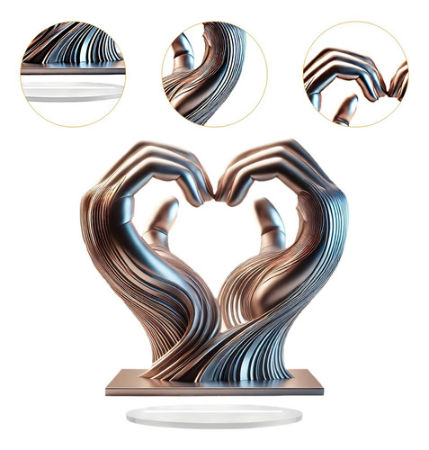 Decoración Acrílica De Manos En Forma De Corazón,