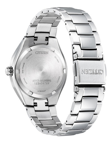 Citizen Donna Super Titanio Lady Ew2610-80a ....... Dcmstore Correa Gris Bisel Plata Fondo Blanco
