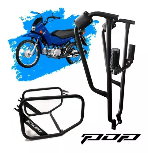 Protetor Motor Carenagem Wheeling Grau Honda pop 110 110i preto - Escorrega  o Preço