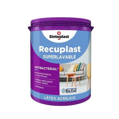 Recuplast Interior Satinado Bio-pruf 20lts Mejor Que Alba