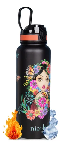 Termo Nicole Lee De 1.2 Litros Estampado Con Tapa Ss24 Color Alma...