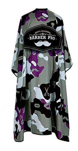 Capa Corte Barber Pro Cuello Elastico Gancho 141-a Violeta