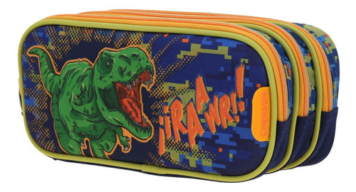 Lapicera Estuche Escolar Chenson Dinosaurio T-rex Korav