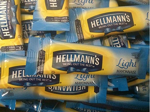 Hellmanns Mayonesa Ligera Reales 3/8 Oz - 50 Packs