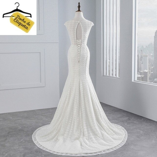 Vestido De Novia Corte Sirena Encaje Bordado