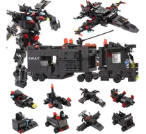 Comprar Kit De Bloques De Construcción De Robots Y Coches De Policía