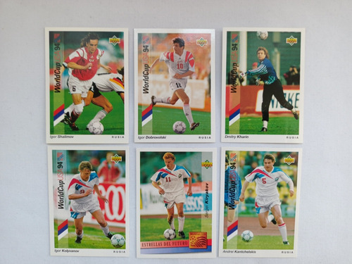 Tarjetas Upper Deck Estados Unidos 94 Rusia 6 Piezas 