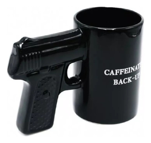 Taza Jarro Café En Cerámica Con Mango Tipo Pistola Arma