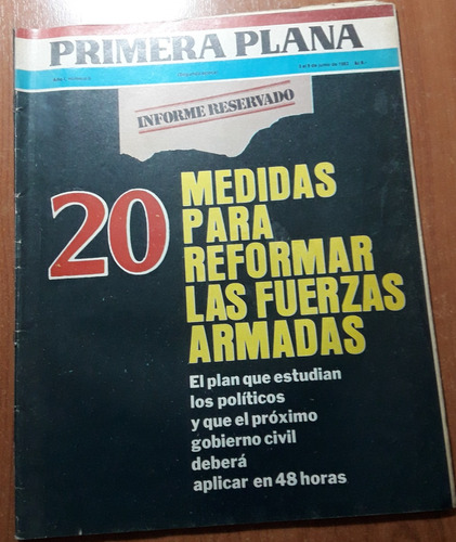 Revista Primera Plana N°6  3 Al 9 De Junio De 1983