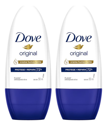 Pack X2 Desodorante Dove Antitranspirante Roll On 50ml