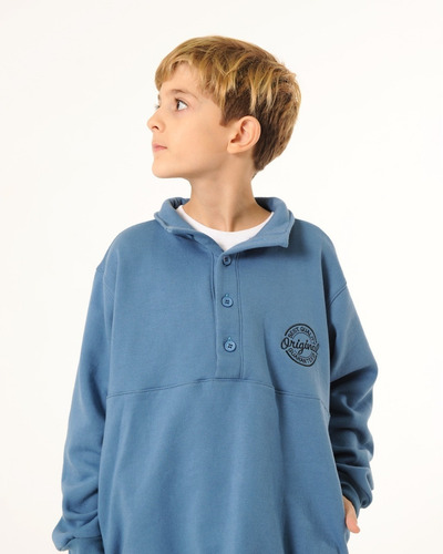 Buzo De Friza De Niño Con Botones Kiddie Colores 1015