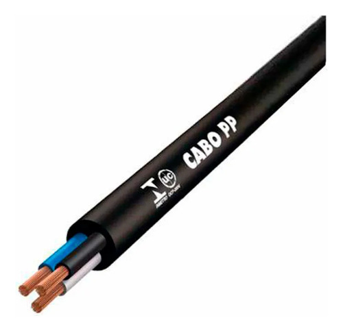 Fio Cabo Pp 3x6mm Flexível 3 Vias 6mm 20 Metros Tripolar