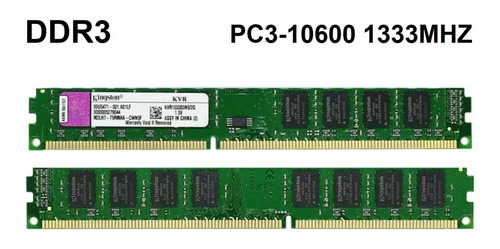 8 Memorias Ram Ddr3 2gb Kingston Kvr1333d3n9/2g