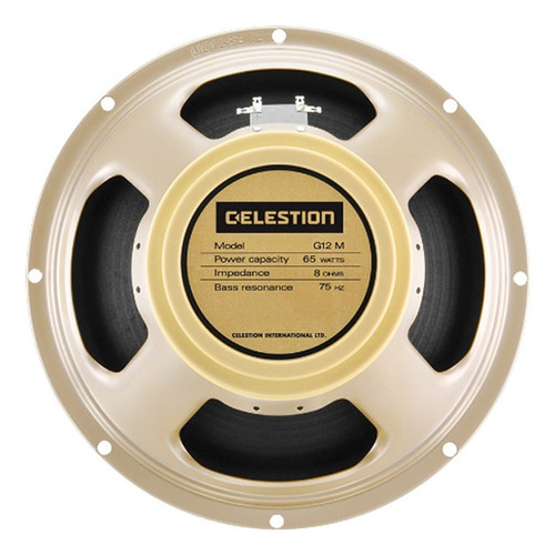 Bocina Guitarra Celestion G12m-65 Creamback, 65w, 16 Ohms