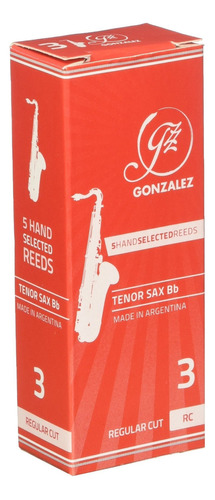 Gonzalez Tsaxg3 para Saxofón Tenor Reed 5 por Caja