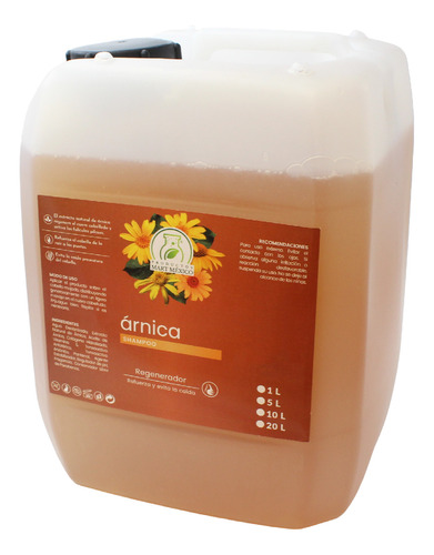 Shampoo Capilar Extracto De Árnica Control Caída 10 Litros