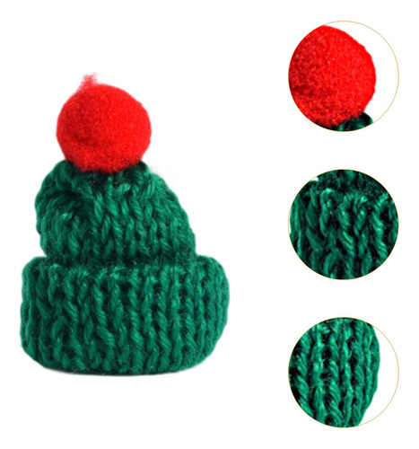 12 Piezas De Mini Sombreros De Punto Navideños, De Muñeco