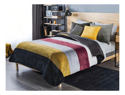 Cobertor Vianney Invernal Quebec queen com design bucarest de 220cm x 180cm