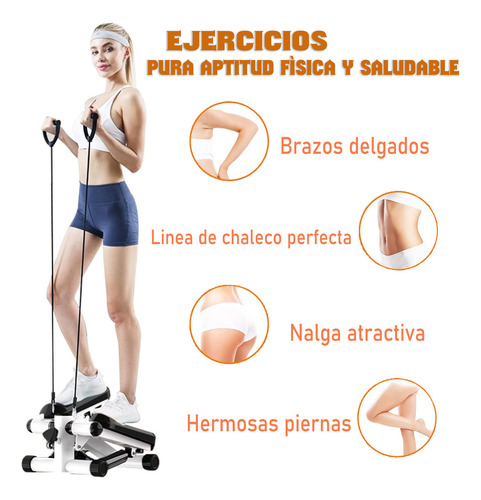 Mini Maquina Escaladora Ejercicios Stepper Bandas Elásticas