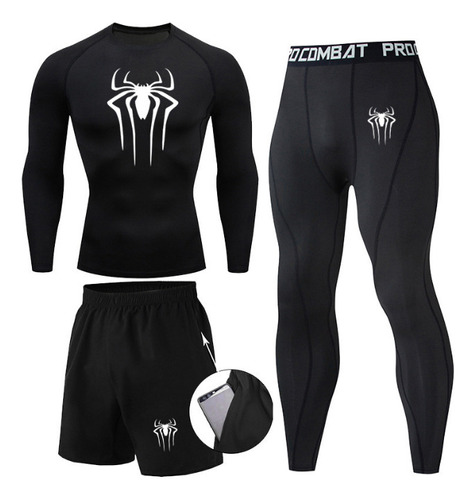 Traje Deportivo Masculino Spider - Man De Tres Piezas Yc