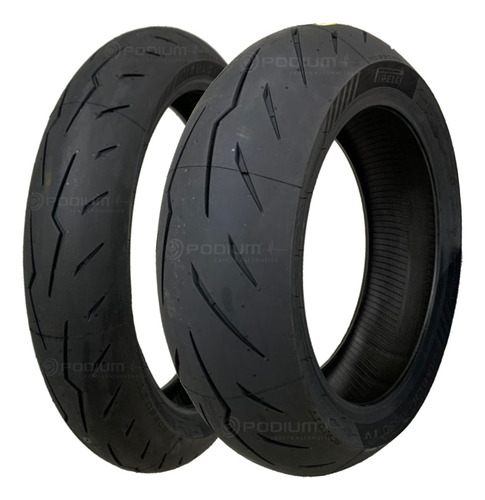 Par Pneu Mt07 Hornet 120/70-17 + 180/55-17 Diablo Rosso 4