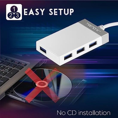 Trendnet Hub Usb 30 De 4 Puertos, Tu3-h4e, Plug & Play, Hub