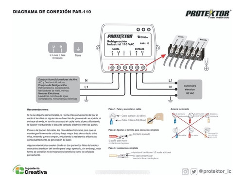 Imagen 4 de 4 de Protector De Voltaje 110v Cable - Cable Refrigeración Aire