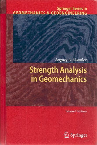 Livro Strength Analysis In Geomechanics De Serguey A Elsoufi