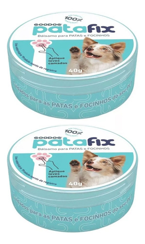 2 Hidratante Natural Pet Anti-ressecamento De Focinho E Pata