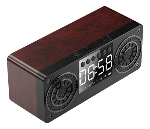 Altavoz Inalámbrico Bluetooth 5 Con Radio Reloj C, Pantalla