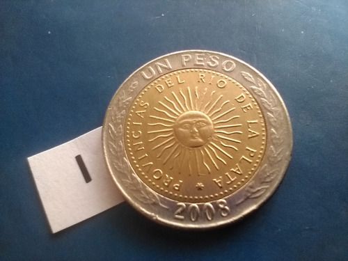 Argentina De 1 Un Peso Moneda Del Año Del 2008 Antigua (Usado)