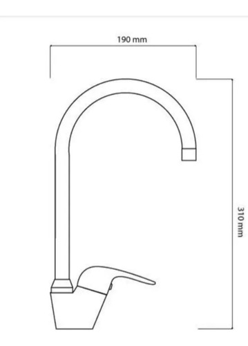 Kit / Set Llave Monomando Lavaplatos Vertical.