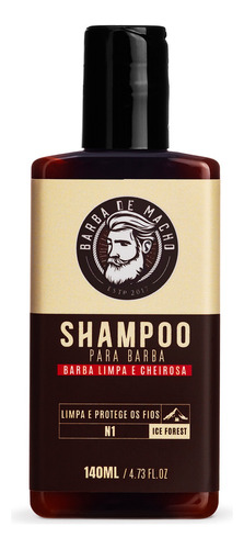  Shampoo P/ Barba + Cabelo + Bigode + Forte + Limpa E Hidrata