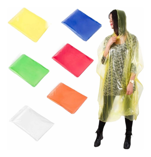 Capa Poncho Impermeable Plástico Para Lluvia Cobertor 