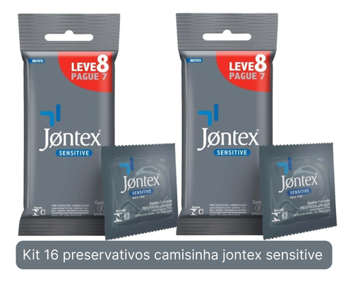 Preservativo Jontex  Camisinha Sensitive  Leve 16 Pague 14